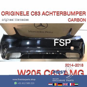 W205 C63 AMG ACHTERBUMPER + CARBON DIFFUSER C KLASSE 2014-20