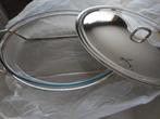 NIEUW 3L braadschaal+deksel+handvaten+houder LION SILVER, Huis en Inrichting, Ophalen, Nieuw, Overige typen