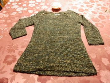 (38) -pull femme t.36 vert - grain de malice -