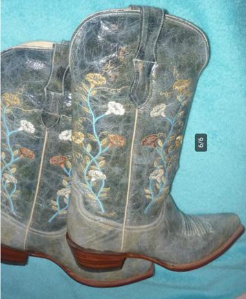 Prachtige Ferrini geheel leren luxe western boots,,mt 39