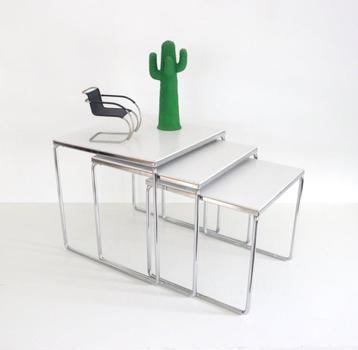 Seventies Brabantia mime set Vintage space age bijzettaffels beschikbaar voor biedingen