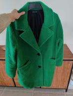 Halflange groene jas (universele maat), Kleding | Dames, Jassen | Winter, Groen, Ophalen of Verzenden, Zo goed als nieuw, Made in Italy