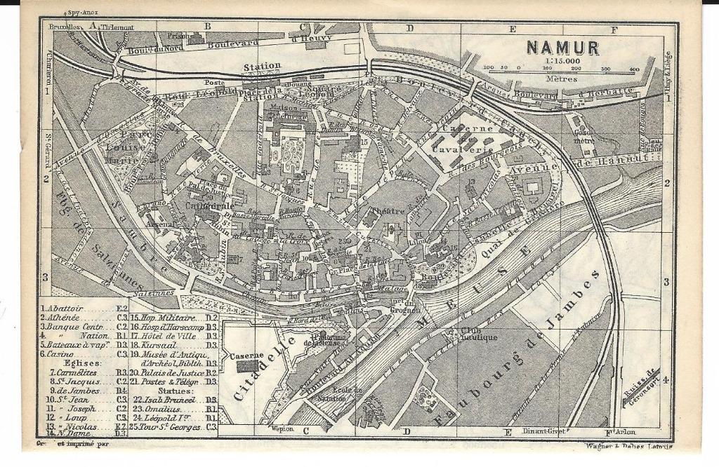 1897 - Namur, Antiek en Kunst, Kunst | Etsen en Gravures, Verzenden