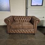 Brighton 2-Zits Classic Chesterfield Bank – Bruin, Soft Leer, Ophalen