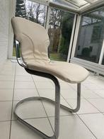 Chaises design Willy Rizzo pour Cidue cuir et chrome 70's, Enlèvement, Comme neuf, Cuir
