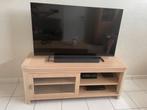 Licht houten eiken tv meubel, Ophalen, 100 tot 150 cm, Eikenhout, Zo goed als nieuw