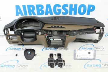 Airbag kit Tableau de bord noir/brun HUD couture BMW X5 F15