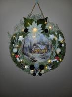 Couronne / décoration de Noël lumineuse artisanale, Enlèvement ou Envoi, Comme neuf