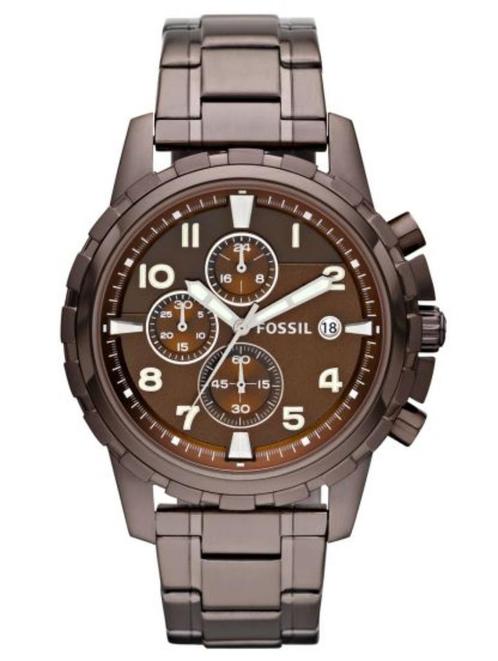 Horloge Fossil, bruin, zeer goede staat, Hobby en Vrije tijd, Overige Hobby en Vrije tijd, Ophalen