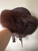 Bruine bontmuts voor dames, Kleding | Dames, Ophalen of Verzenden, Zo goed als nieuw, Hoed