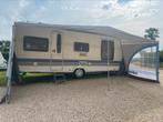 Grote caravan Hobby 560 Queensbed, mover, luifel, Caravans en Kamperen, Caravans, Rondzit, Hobby, Bedrijf, Kachel