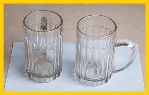 2 glazen bierpullen 400ml - merkloos, Verzamelen, Glas en Drinkglazen, Verzenden