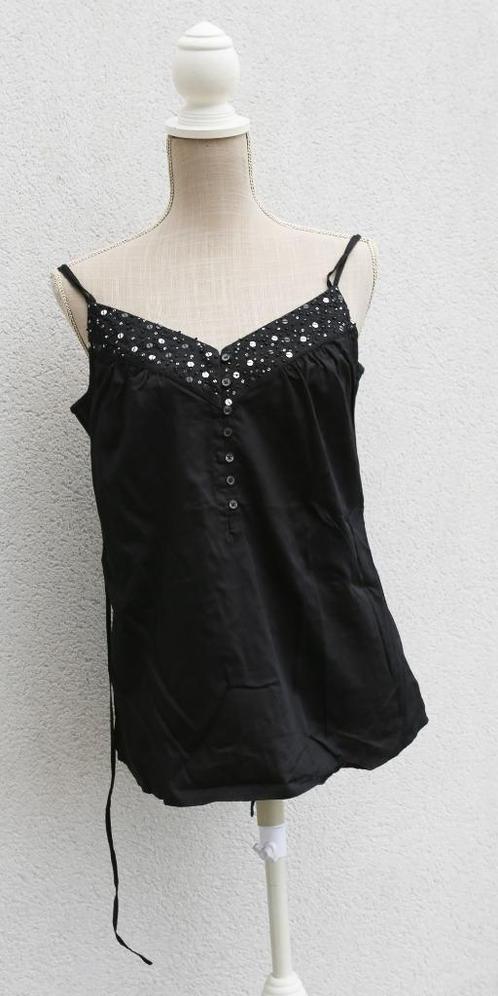 Splendide top perlé noir Esprit XL, Vêtements | Femmes, Tops, Comme neuf, Taille 42/44 (L), Noir, Enlèvement ou Envoi