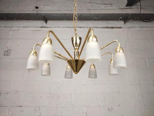 Hanglamp met 8 lichtpunten, Huis en Inrichting, Lampen | Kroonluchters, Zo goed als nieuw, Ophalen of Verzenden
