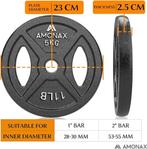 Ensemble de plaques de poids en fonte Amonax, 2 x 5 kg, LIVR, Envoi, Neuf, Plaques d'haltères