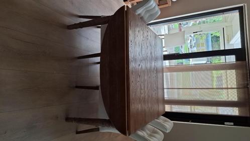 Landelijke eiken eettafel, Huis en Inrichting, Tafels | Eettafels, Zo goed als nieuw, 100 tot 150 cm, 200 cm of meer, Vijf personen of meer