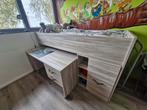 Hoogslaper met bureau en kastje, Kinderen en Baby's, Kinderkamer | Stapelbedden en Hoogslapers, Ophalen, Zo goed als nieuw, Hoogslaper
