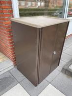 Metalen opbergkast  met twee deuren, Huis en Inrichting, Ophalen, Gebruikt, 100 tot 150 cm, Meerdere deuren