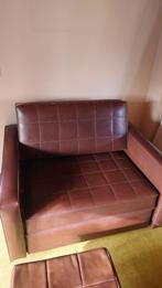 Lederen slaapsofa, Huis en Inrichting, Zetels | Zetels, Ophalen, Gebruikt, Eenpersoons, Leer