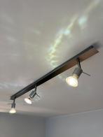 Rail met 3 spots inox (3 exemplaren), Ophalen, Zo goed als nieuw