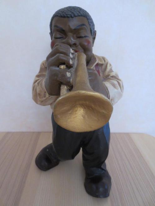 Beeld van jazz trompetist, Collections, Statues & Figurines, Comme neuf, Enlèvement ou Envoi