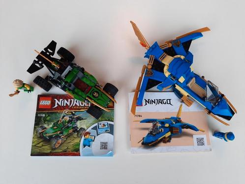 Lego Ninjago 71700 Jungle Auto en 71784 Jay´s bliksemstraal, Kinderen en Baby's, Speelgoed | Duplo en Lego, Zo goed als nieuw