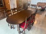 Eiken eetplaats, Huis en Inrichting, Ophalen, Gebruikt, 6 tot 8 stoelen