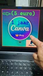 Canva pro, Computers en Software, Besturingssoftware, Ophalen of Verzenden, Zo goed als nieuw