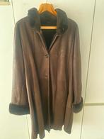 Lederen damesmantel met luxueuze kraag, Kleding | Dames, Ophalen, Gedragen, Maat 42/44 (L), Bruin