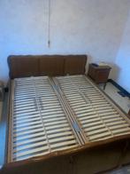 Bretoens 2-persoonsbed met lattenbodems- gratis nachtkastje, Enlèvement