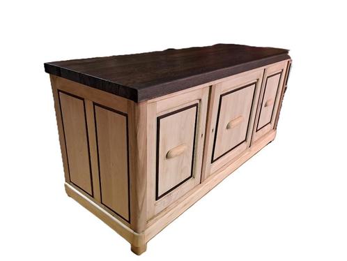 Lage (TV) kast refurbished, Huis en Inrichting, Kasten | Dressoirs, Zo goed als nieuw, 100 tot 150 cm, 50 tot 75 cm, Met deur(en)