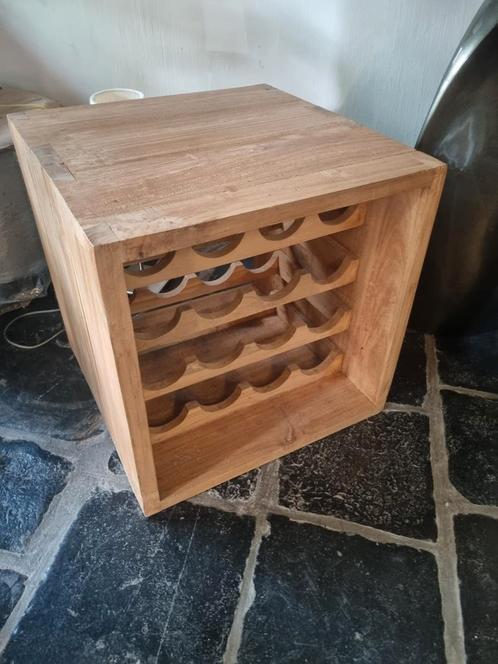 Teak wijnrek, Huis en Inrichting, Woonaccessoires | Wijnrekken, Zo goed als nieuw, Ophalen of Verzenden