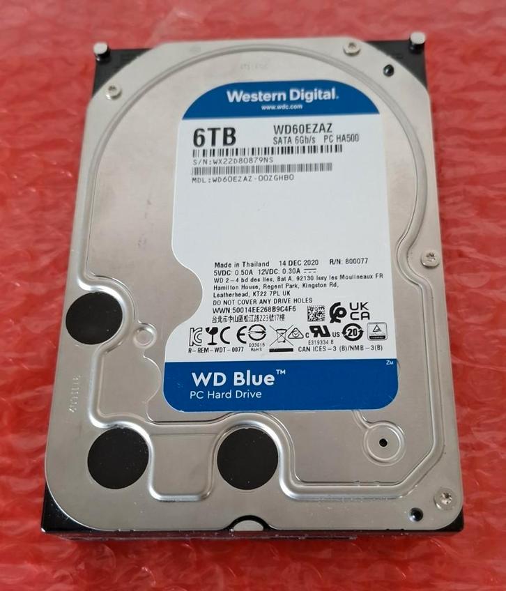 6TB WD Blue ( WD60EZAZ ) 3.5", Computers en Software, Harde schijven, Zo goed als nieuw, Desktop, Intern, HDD, SATA, Ophalen of Verzenden
