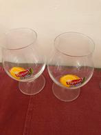 2 glazen Lipton Ice Tea, Ophalen of Verzenden, Gebruikt, Frisdrankglas