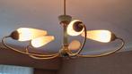 mid-century Deense moderne hanglamp., Huis en Inrichting, Ophalen, Gebruikt, Glas, Vintage