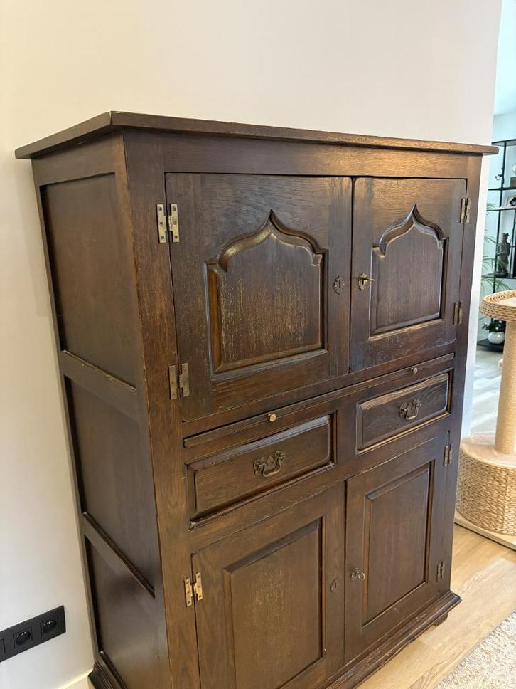 Eiken kast, Huis en Inrichting, Kasten | Buffetkasten, Gebruikt, 150 tot 200 cm, 100 tot 150 cm, 50 tot 75 cm, Met lade(s), Met deur(en)