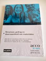 Structuur, gedrag en duurzaamheid van materialen., Boeken, Ophalen of Verzenden, Nieuw, Hoger Onderwijs, Diverse auteurs