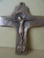 Antiek bronzen kruis kruisje kruisbeeld met duif 10cm 1930, Ophalen of Verzenden