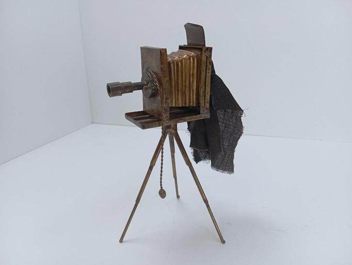 D'haeseleer Daniel oud fototoestel kunstwerk, Antiek en Kunst, Antiek | Brons en Koper, Koper, Ophalen of Verzenden