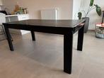 Zwarte houten eettafel (uitschuifbaar), Ophalen, Gebruikt, 200 cm of meer, 50 tot 100 cm