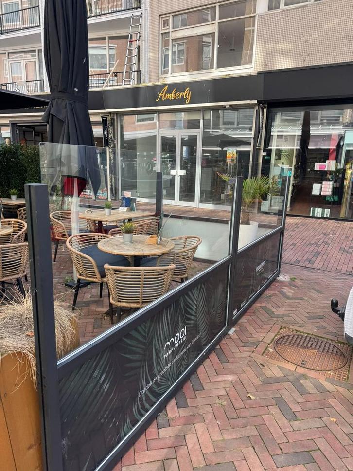 Haco Terrasschermen model Utrecht – Glas & Aluminium, Zakelijke goederen, Horeca | Meubilair en Inrichting, Overige typen, Gebruikt