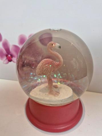 🦩 Glittersneeuwbal Flamingo  beschikbaar voor biedingen