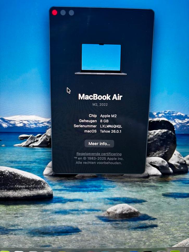 Macbook air, Computers en Software, Apple Macbooks, Zo goed als nieuw, MacBook Air, 13 inch, Onbekend, 256 GB, 8 GB, Qwerty, Ophalen of Verzenden