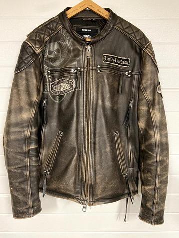Veste cuir look vintage Harley-Davidson en aspect neuf ! 