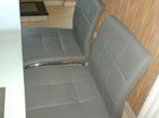 4 mooie dikke lederen stoelen, Ophalen of Verzenden, Zo goed als nieuw, Grijs, Vier