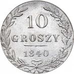 Pologne 10 groszy 1840 2,9 g d'argent, Enlèvement ou Envoi, Monnaie en vrac, Argent, Pologne