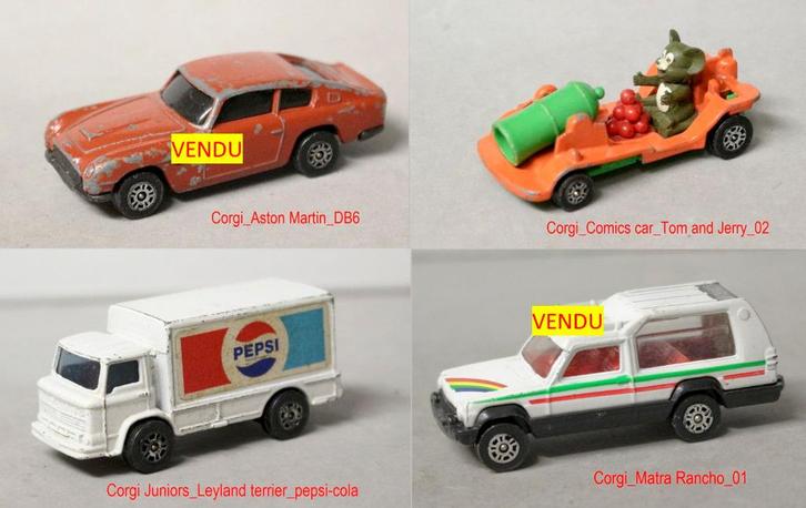 Corgi – lot 03 - 4 véhicules – 4 euros pièce, Hobby en Vrije tijd, Modelauto's | Overige schalen, Gebruikt, Auto, Ophalen of Verzenden