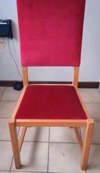 6 prachtige eiken stoelen, rode fluweelstof, perfecte staat, Antiek en Kunst, Ophalen