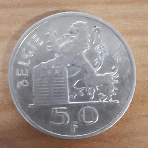 Zilveren munten 50 frank Belgische Prins Charles type Mercur, Postzegels en Munten, Munten | België, Zilver, Zilver, Ophalen of Verzenden