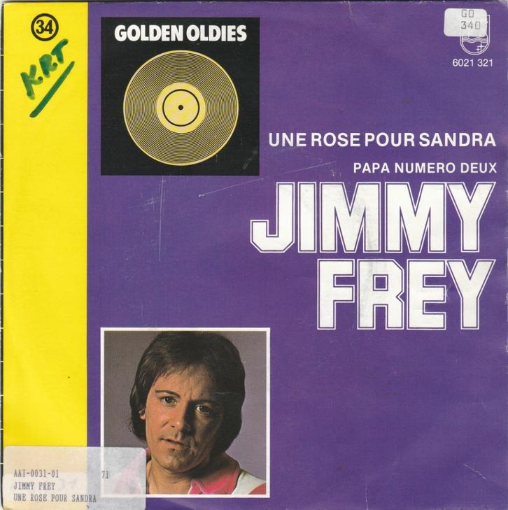 45T: Jimmy Frey: Une rose pour Sandra, Cd's en Dvd's, Vinyl | Overige Vinyl, Gebruikt, Overige formaten, Ophalen of Verzenden